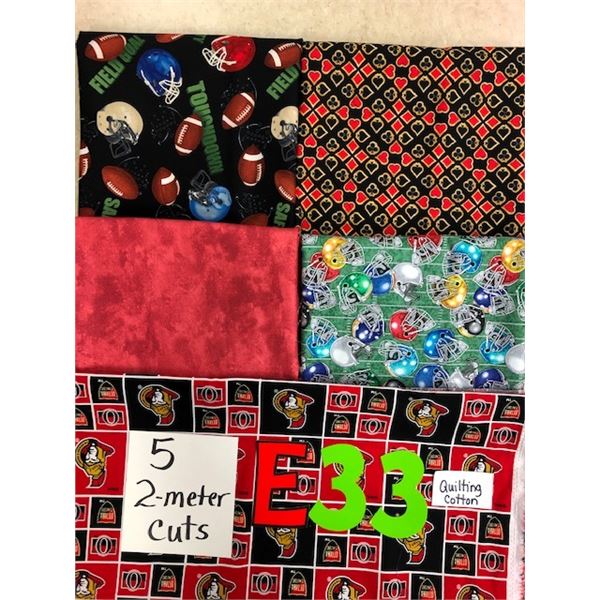 10 meter bundle of quilter cotton fabric (exactly as shown)