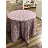 Image 1 : 2 Round display tables with table cloths 36" diameter