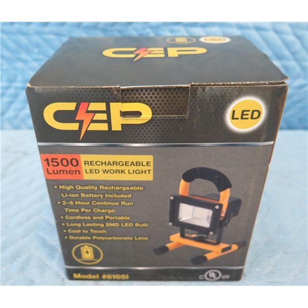 CEP Construction Electrical Products 61651 LED Work Light Rechargeable New in Box