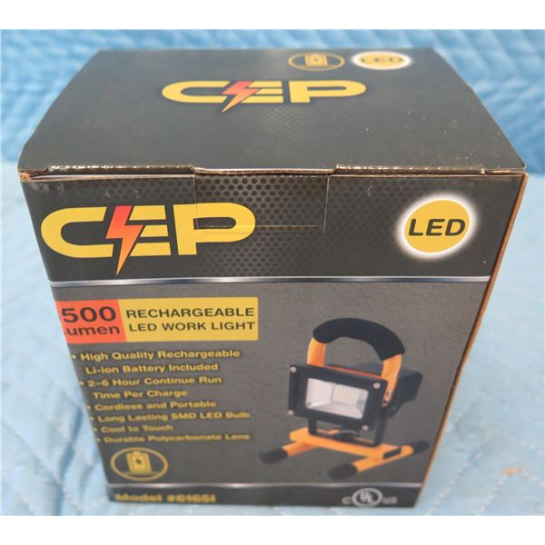 CEP Construction Electrical Products 61651 LED Work Light Rechargeable New in Box