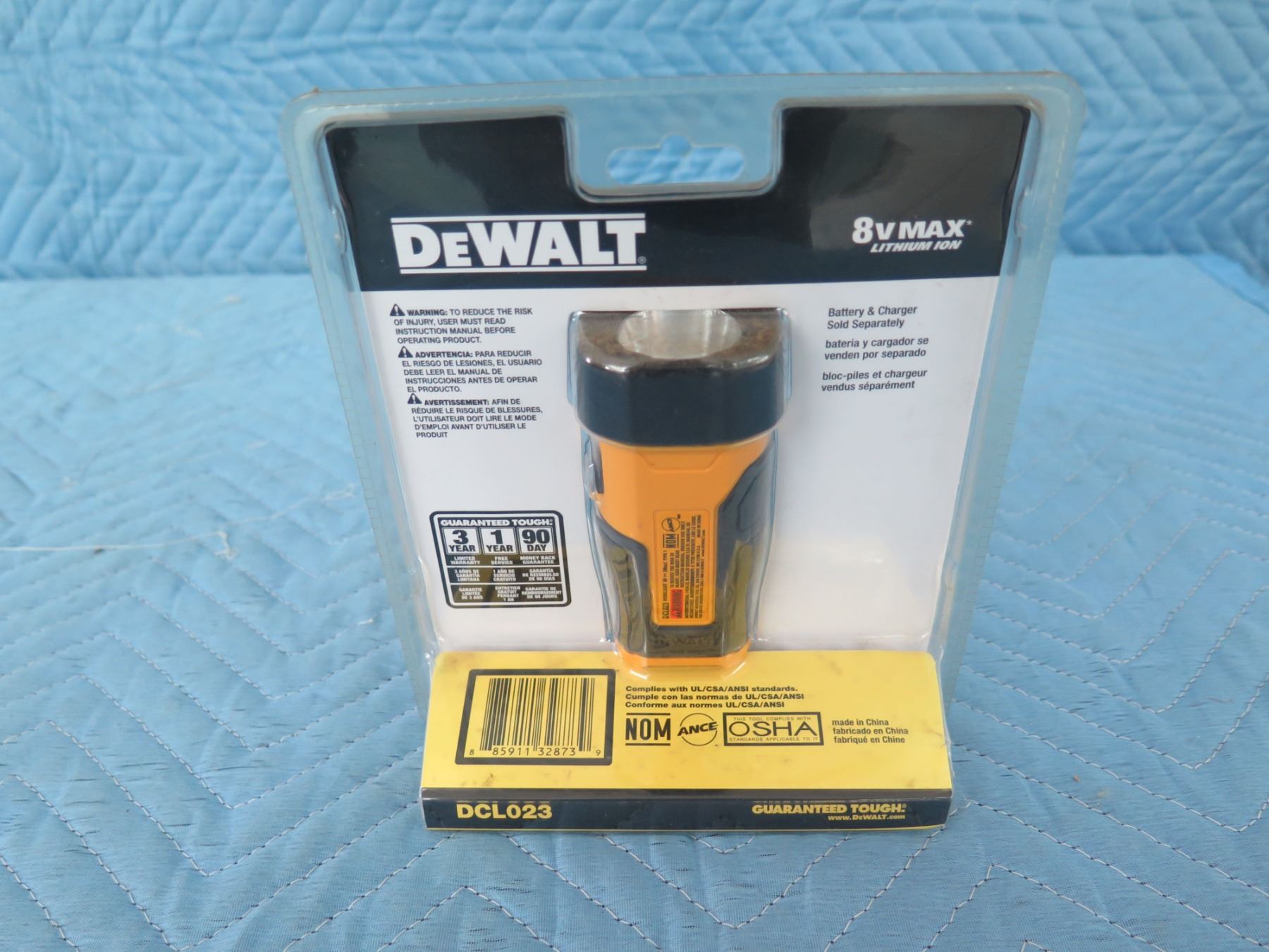 DEWALT DCL508 10.8V LED Worklight Flashlight – Bare Tool Only, No Battery