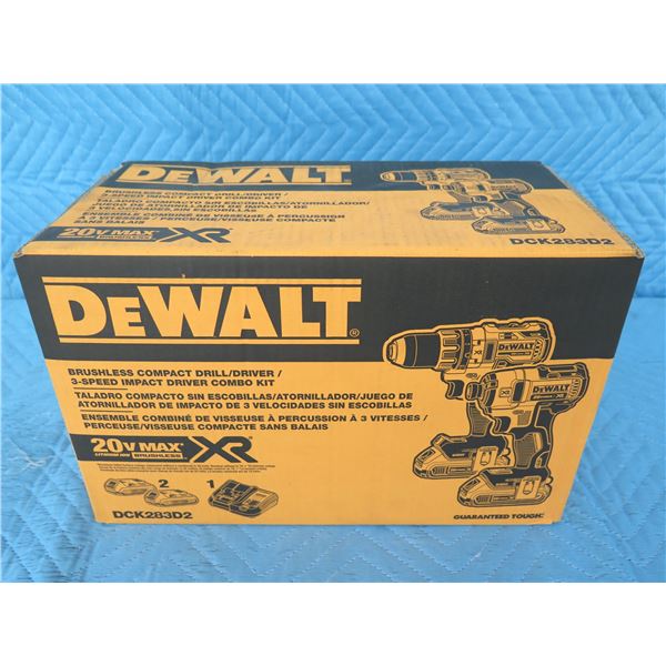 DeWalt DCK283D2 Compact Drill Driver Kit 20V New in Box