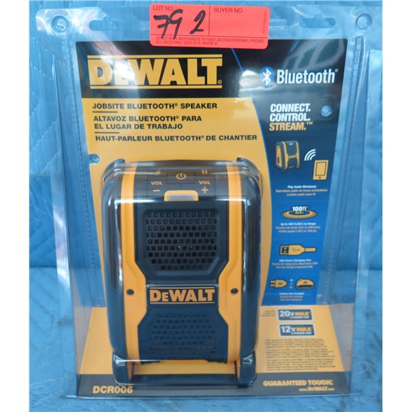 DeWalt DCR006 Jobsite Bluetooth Speaker New in Package