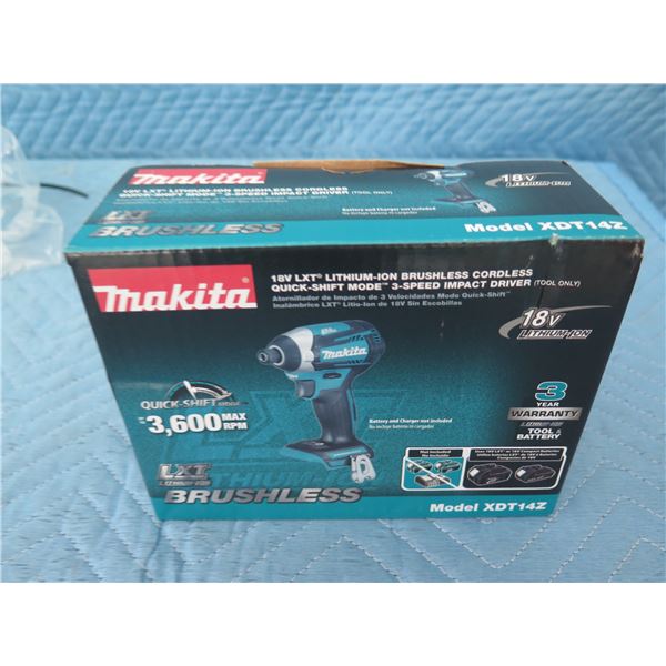 Makita XDT14Z Impact Driver 18V 3 Speed Brushless (Tool Only) New in Box