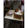 Image 1 : LOT OF BILL REID GREETING CARDS, VINTAGE DOME GLASS PICTURE FRAME, EASTERN PICTURES AND STUFFED ANIM