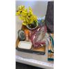 Image 3 : DRESS, PURSE AND ARTIFICIAL ORCHID