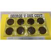 Image 2 : 8 GEORGE V 1 CENT COINS 1928, 1929, 1932-1936