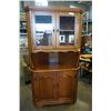Image 1 : MAPLE CORNER CABINET WITH GLASS DOORS