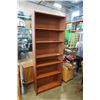 Image 1 : WOOD FINISH BOOKSHELF - 32 INCHES WIDE X 11 DEEP X 80 TALL