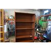 Image 2 : WOOD FINISH BOOKSHELF - 32 INCHES WIDE X 11 DEEP X 80 TALL