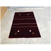 Image 2 : BURGUNDY TUFTED 4 X 6 FOOT AREA CARPET 100% WOOL HAND MADE IN INDIA