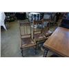 Image 8 : ANTIQUE CARVED BARLEY TWIST DINING TABLE WITH 6 BARLEY TWIST CARVED CHAIRS
