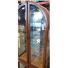 Image 2 : Oak bevelled glass illuminated cabinet