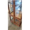 Image 3 : Oak bevelled glass illuminated cabinet