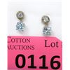 Image 1 : New Blue Topaz & Diamond Dangle Earrings