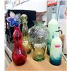 Image 1 : 5 Huge Glass Vases & 1 Glass Flower