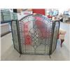 Image 1 : Leaded Glass Fireplace Screen