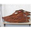 Image 1 : Carved Teak Root "Bear & Salmon" Wall Art