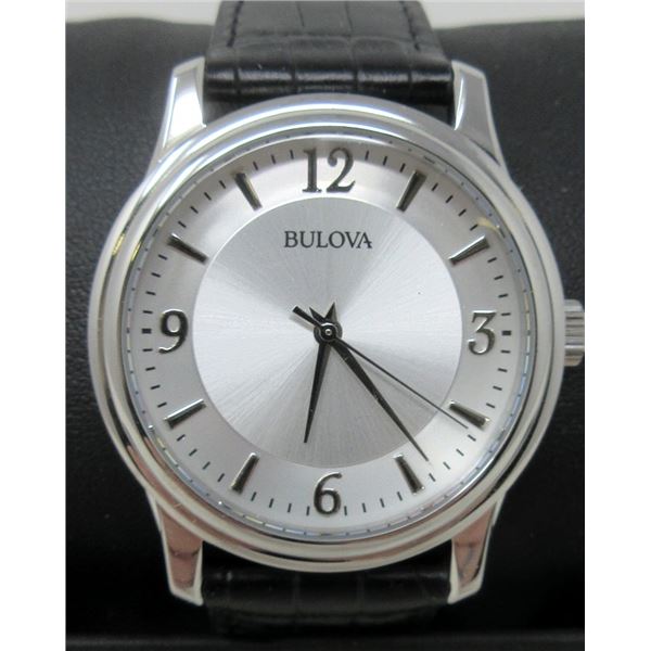 Men's New Bulova Watch with Leather Strap