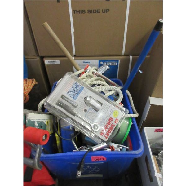 Bin of Rope and Assorted Tools