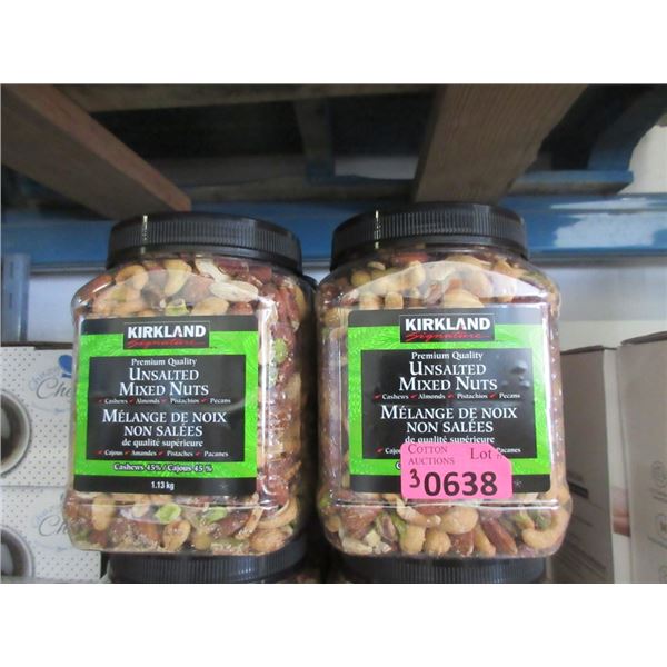 3 x 1.13 kg Containers of Unsalted Mixed Nuts