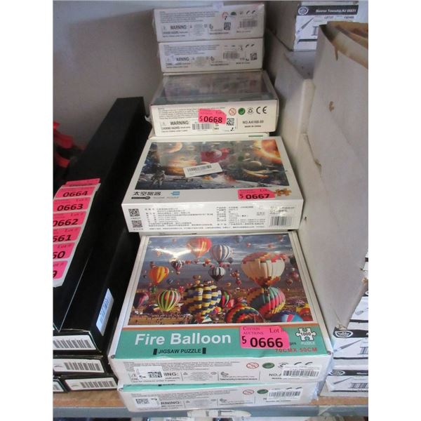 5 Assorted New 1000 Piece Puzzles in Sealed Boxes