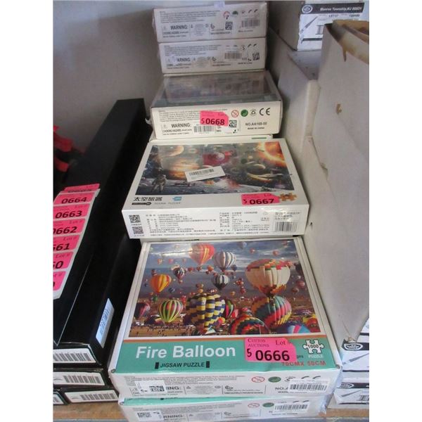 5 Assorted New 1000 Piece Puzzles in Sealed Boxes