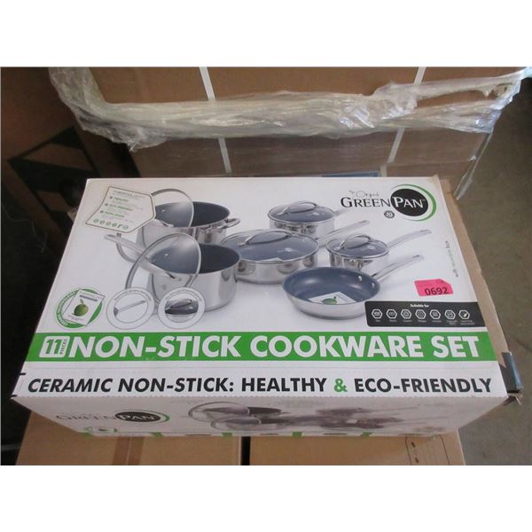 New 11 Piece Non-Stick Cookware Set