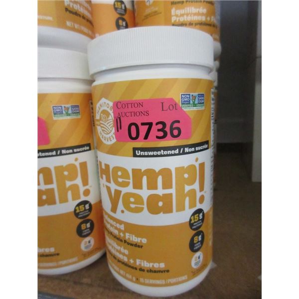 11 x 454 g Unsweetened Hamp Yeah Protein Powder