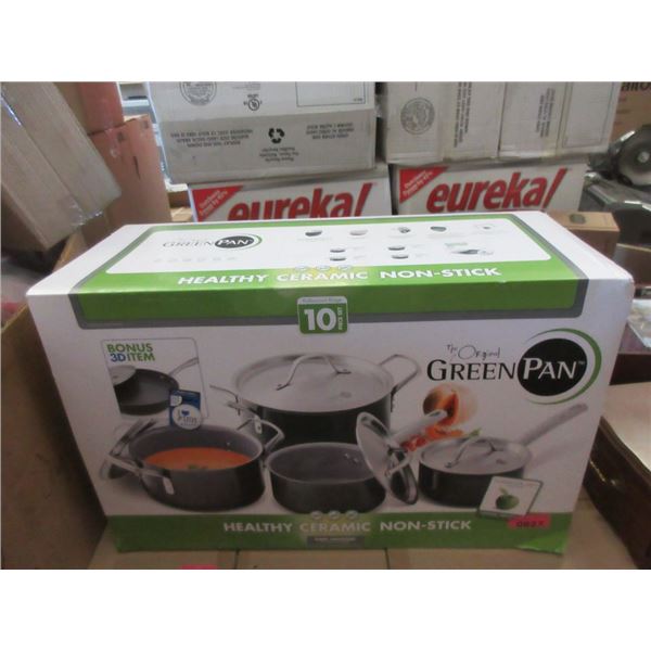 New 10 Piece Original Green Pan Cookware Set