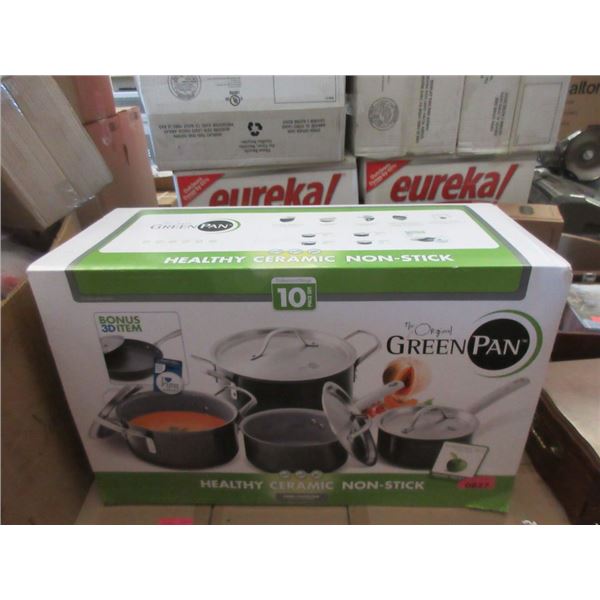 New 10 Piece Original Green Pan Cookware Set