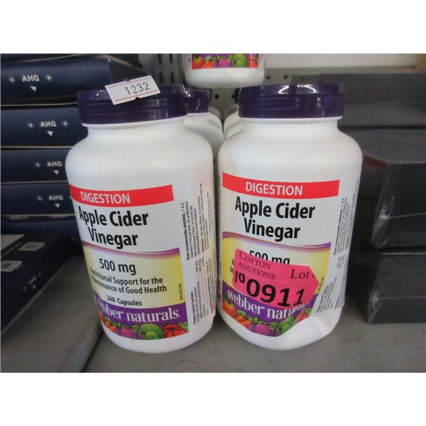 10 Bottles of 240 Apple Cider Vinegar Capsules