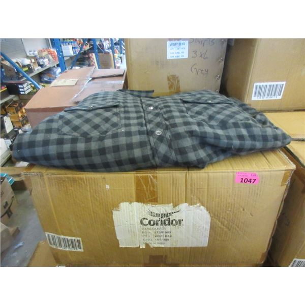 Case of 8 New 3XL Lined Grey Flannel Hoodies