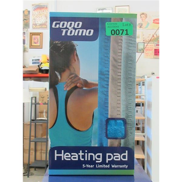 New Goqo Tomo Blue 12  x 24  Heating Pad