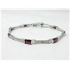 Image 1 : Garnet & Diamond Tennis Bracelet