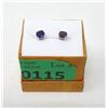 Image 2 : New Sterling Silver Amethyst Stud Earrings