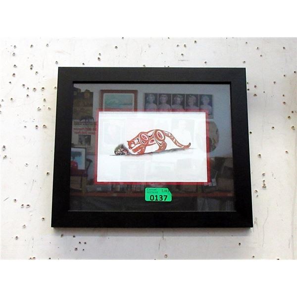 Richard Shorty Framed Print - Cougar & Porcupine