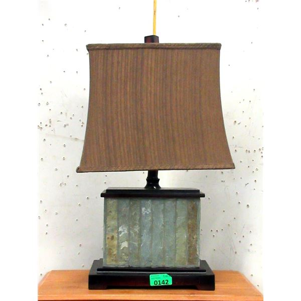 Stone Clad Table Lamp with Shade