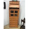 Image 1 : Roll Top Wood Storage Cabinet