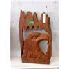 Image 1 : Carved Teak Root Eagle Themed Wall Art