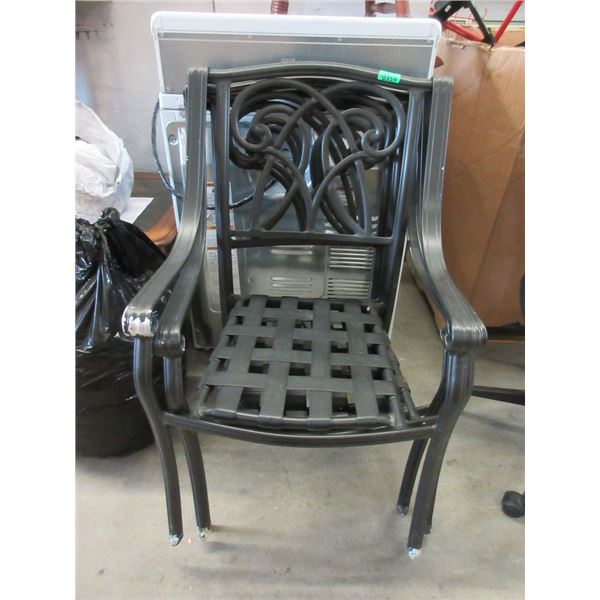 3 Metal Framed Patio Chairs