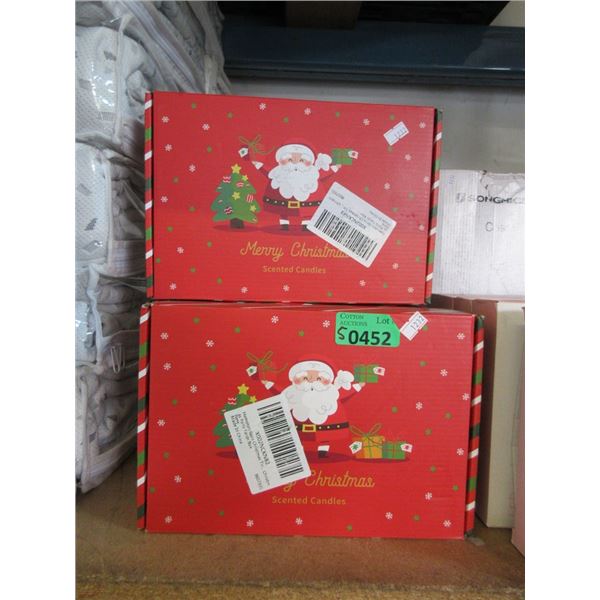 5 Boxes of 6 Christmas Tins - Great for Candles