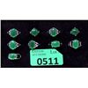 Image 1 : 9 New Jade Glass Rings - Sizes 8, 8.5 and 9