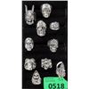 Image 1 : 10 New Metal Biker Skull Rings