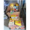 Image 1 : Box and Stack of Assorted Food Products