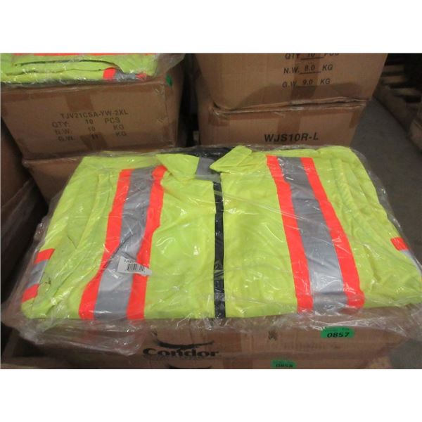 Case of 10 New XL CSA 2-in1 Traffic Jackets