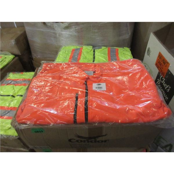 Case of 10 New Large Orange Soft Shell Jackets