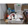 Image 1 : Box Lot of Clothing, Electronics and a Toy
