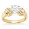 Image 1 : SOLITAIRE 1.38ctw ACA CERTIFIED DIAMOND RING 14KT GOLD