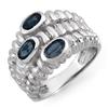 Image 1 : ACA CERTIFIED 1.25ctw BLUE SAPPHIRE RING WHITE GOLD